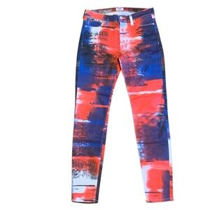 HUDSON Nico Highrise Abstract Print Jeans - Size 28